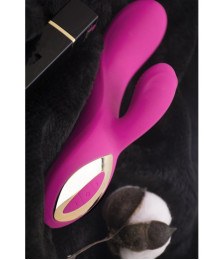 Vibromasseur rabbit rose ergot à picots 10 programmes USB - CR-CAV018